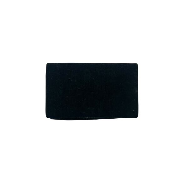 Black Vegan Leather Clutch Bag Envelope Style Minimalist Chic Work Organizer - Picture 6 of 8